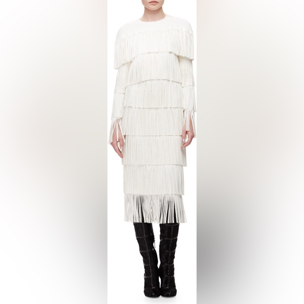 Tom Ford Tiered Fringe Cutout Shift Dress N208-20